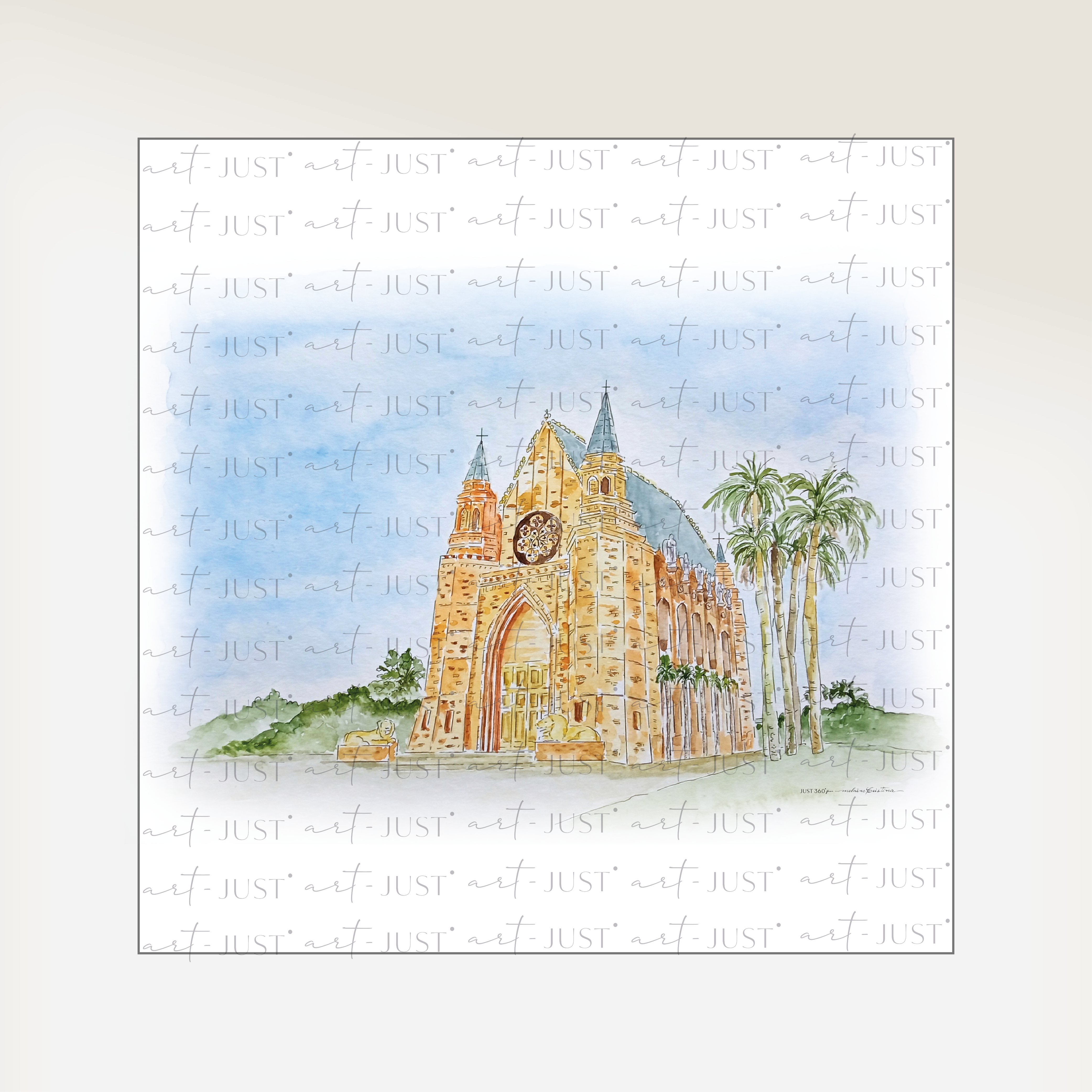 Aquarela - Capela de Nossa Senhora das Graças - Recife