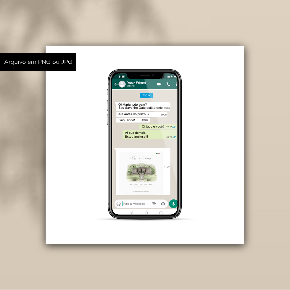 Miniatura: Arte digital estática para save the date, convite ou comunicado