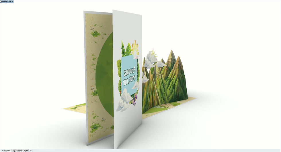 Thumbnail: PC1051 - Summer Holiday Mountain Popup Card