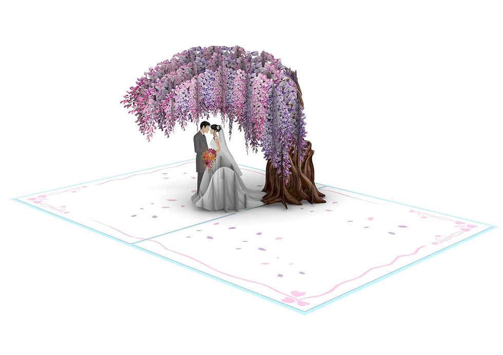 Thumbnail: PC957 - WISTERIAL LOVE POPUP CARD