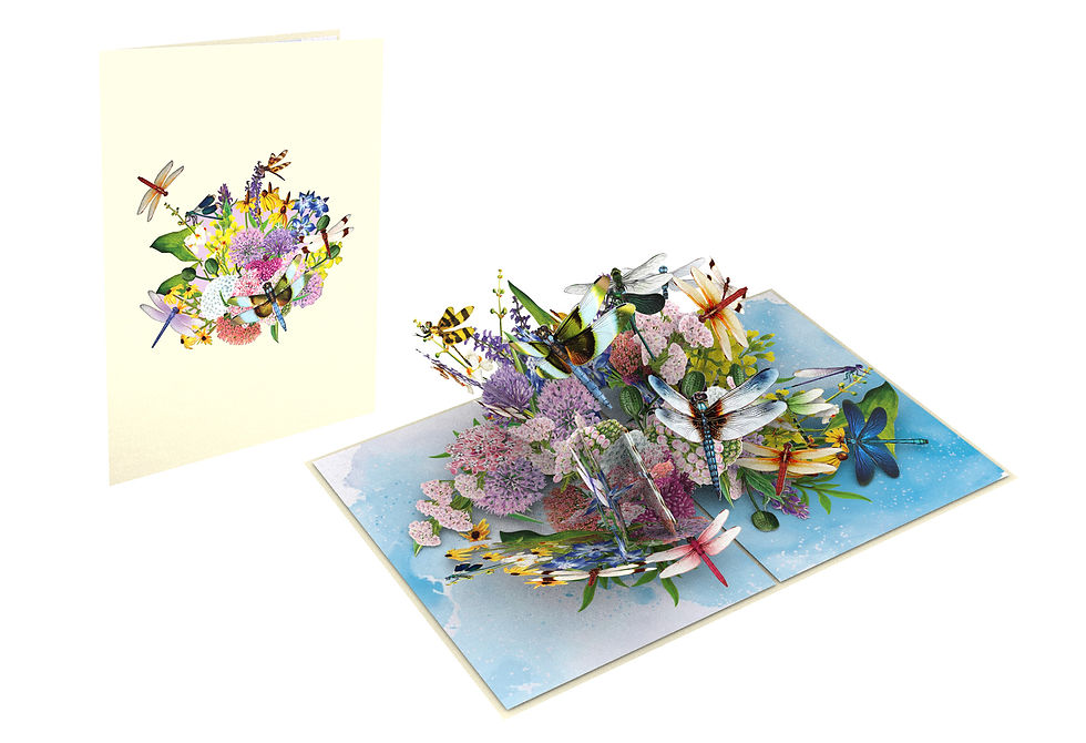 Thumbnail: PC942 - Dragonfly Garden Popup Card