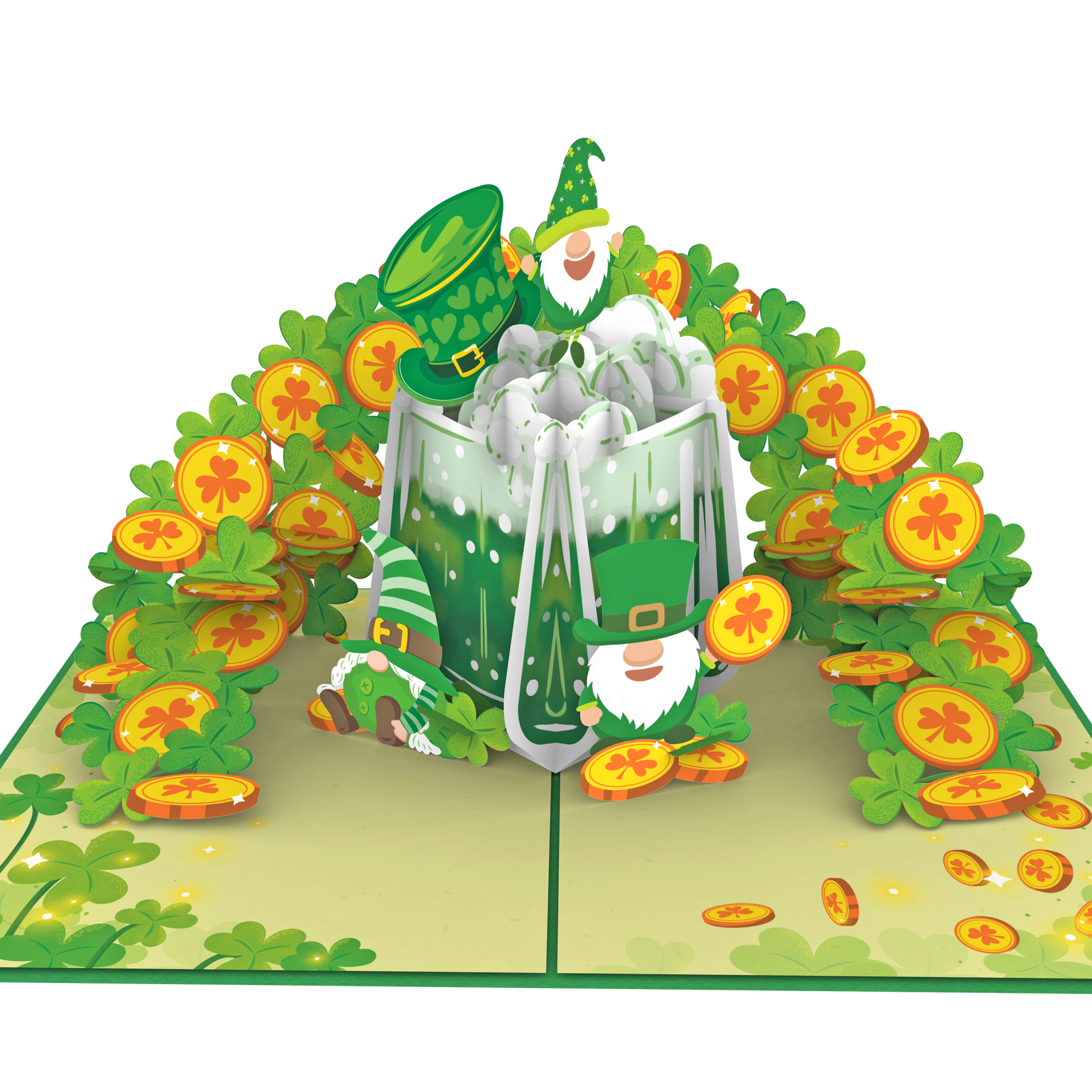 PC1028 - Saint Patrick Beer Popup Card