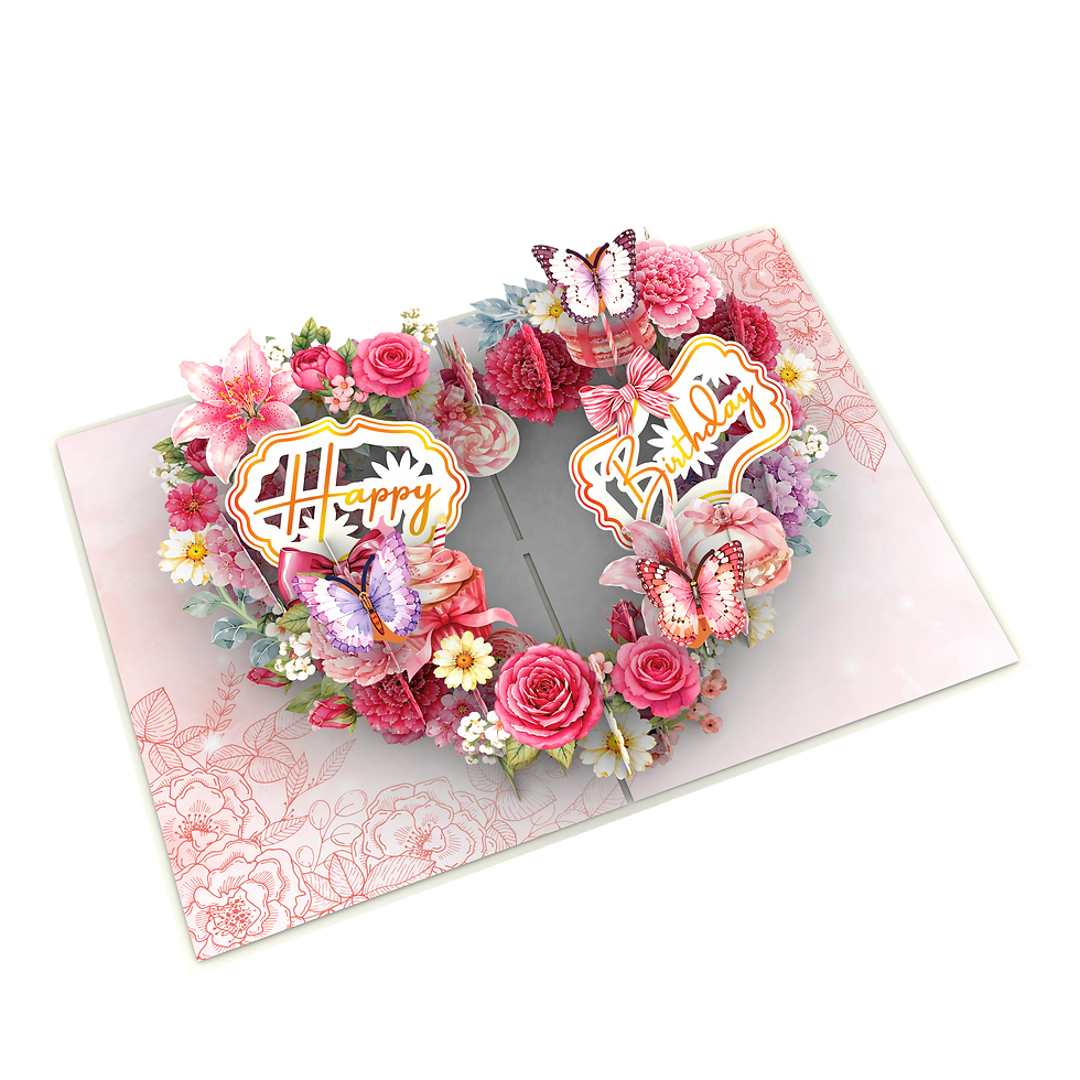 Thumbnail: PC1042 - Happy Birthday Flower Popup Card
