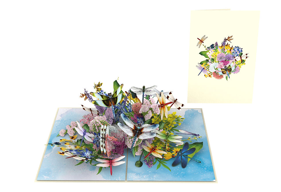 Thumbnail: PC942 - Dragonfly Garden Popup Card