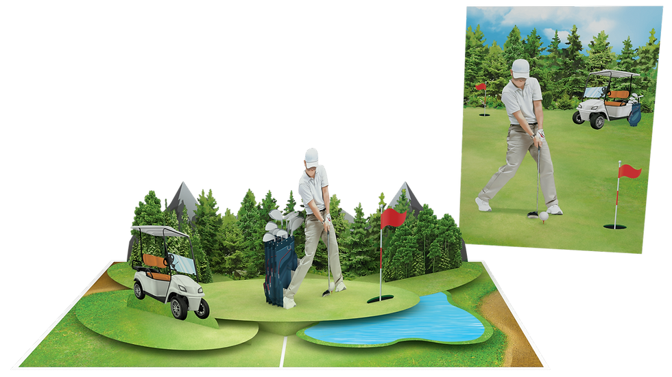 Thumbnail: PC1003 - Golfer Popup Card