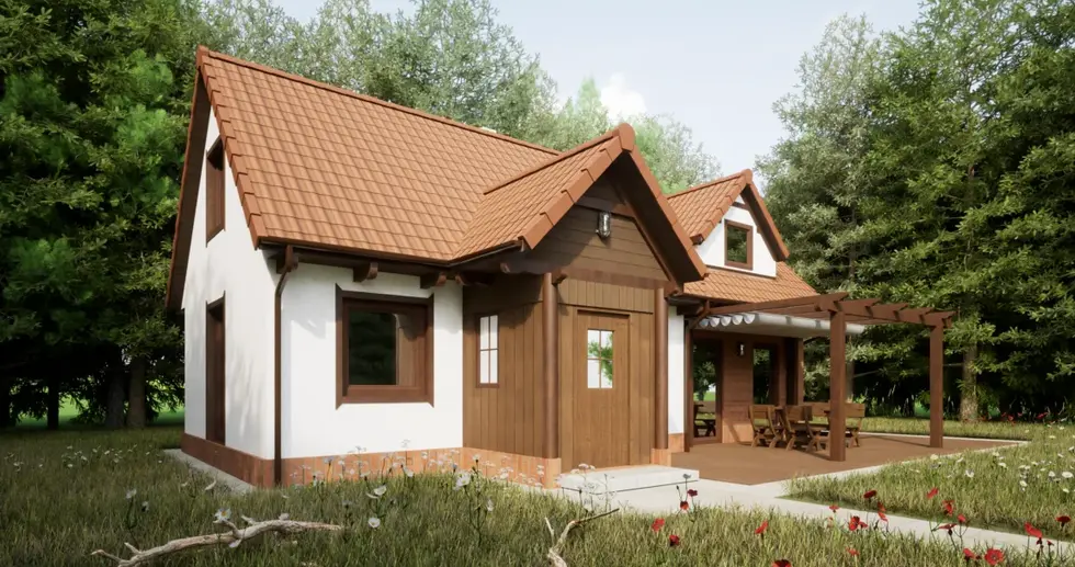 Projekt domu letniskowego, przebudowa domu letniskowego, przebudowa domu jednorodzinnego, projekt przebudowy domu, rozbudowa domu, zmiana domu letniskowego na mieszkalny, architekt do przebudowy domu Przywidz, projekt domu jednorodzinnego Przywidz