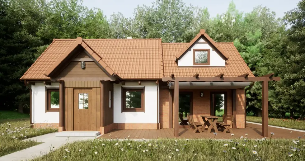 Projekt domu letniskowego, przebudowa domu letniskowego, przebudowa domu jednorodzinnego, projekt przebudowy domu, rozbudowa domu, zmiana domu letniskowego na mieszkalny, architekt do przebudowy domu Przywidz, projekt domu jednorodzinnego Przywidz