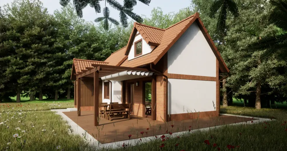 Projekt domu letniskowego, przebudowa domu letniskowego, przebudowa domu jednorodzinnego, projekt przebudowy domu, rozbudowa domu, zmiana domu letniskowego na mieszkalny, architekt do przebudowy domu Przywidz, projekt domu jednorodzinnego Przywidz