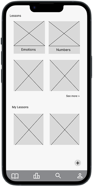 Lessons Wireframe