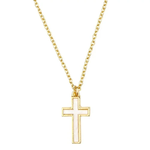 Mother of Pearl Cross Necklace | Sandy Skys