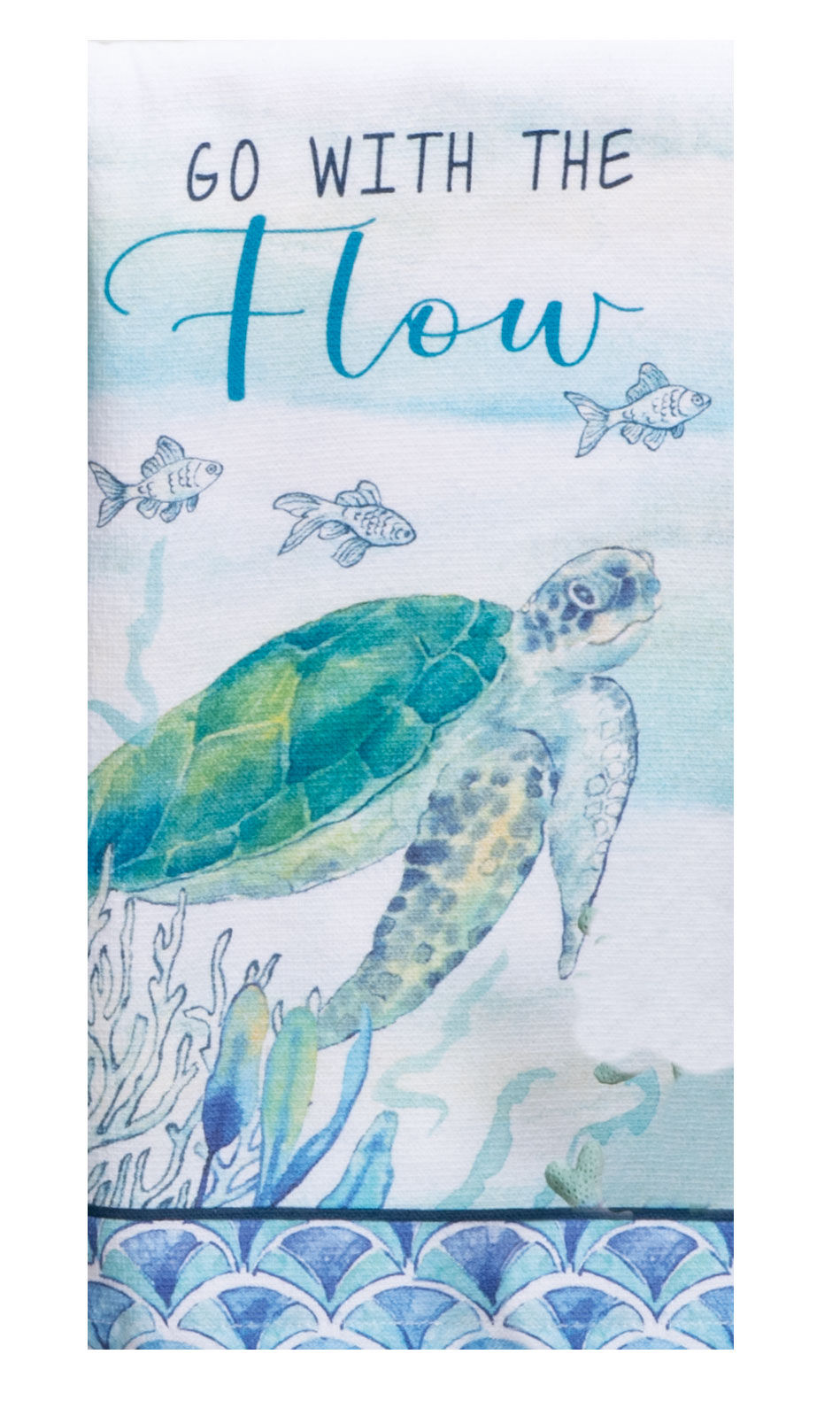 Great Blue Sea Turtle Dual Purpose Terry Towel