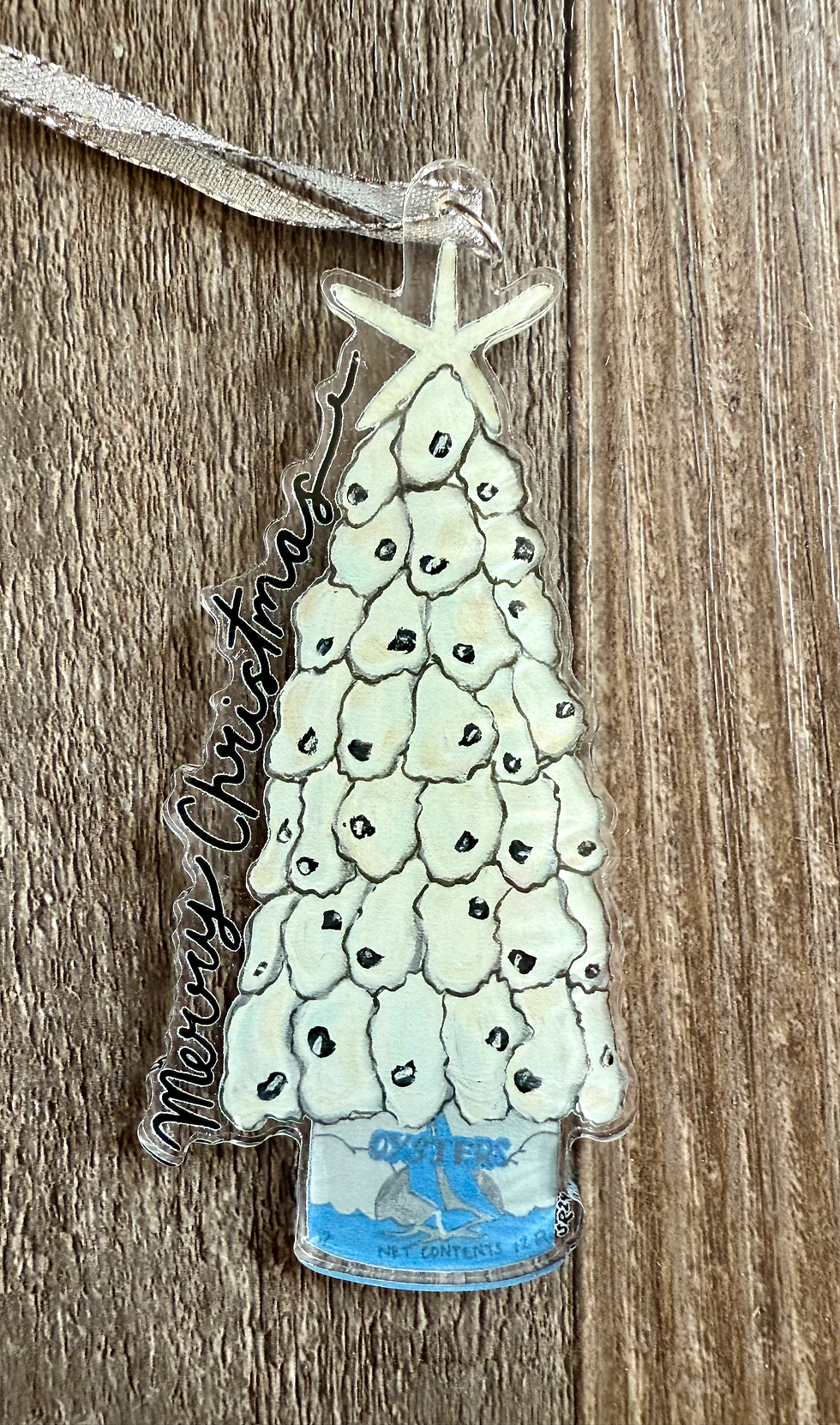 Acrylic Oyster Tree Ornament (Art By Skylar Reed)