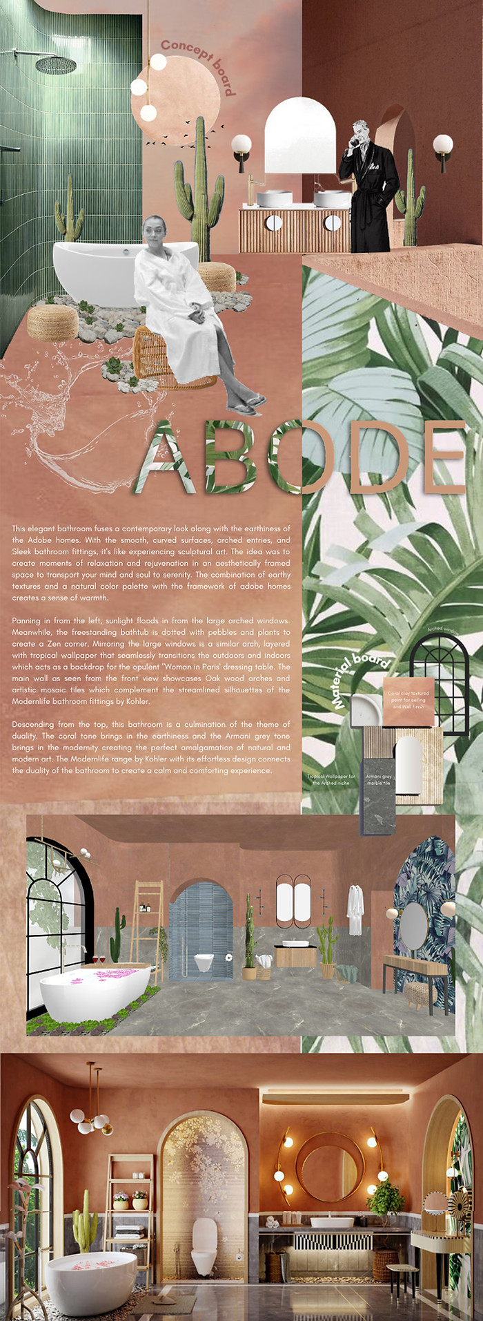 This elegant bathroom fuses a contempora