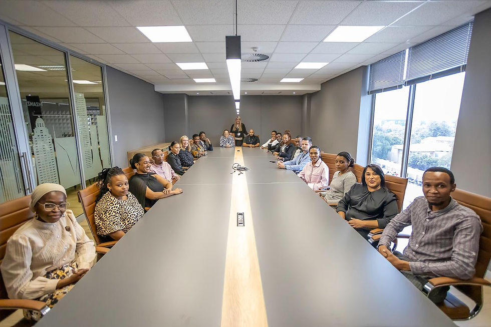Greencastle South Africa Team in a long meeting room