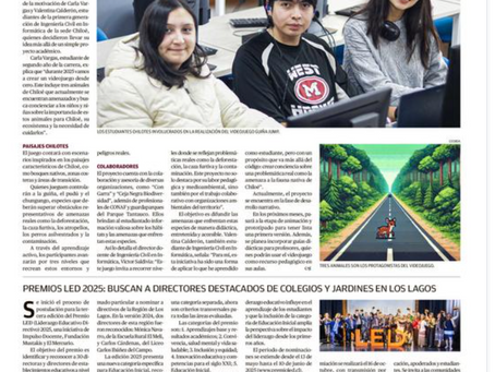 PREMIO LED 2025: BUSCAN A DIRECTORES DESTACADOS DE COLEGIOS Y JARDINES EN LOS LAGOS