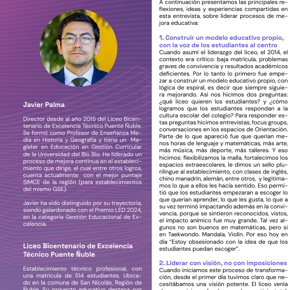 Entrevista de la UDD a Javier Palma, LED 2024