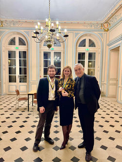 Composer Corentin Boissier, harpist Lyslana Gaucher-Pradelle & pianist Gerard Gahnassia