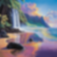 brosef33_A_colorful_beach_with_rocks_and_waves_A_painting_of_a__825e104e-9953-478a-92b7-2b