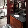 Bathroom with Roman bust