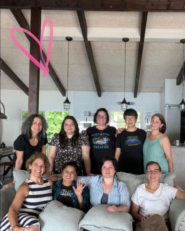 Group photo of women at the August 2025 healing retreat in Scotland, Maryland, sharing connection and community