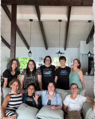 Group photo of women at the August 2025 healing retreat in Scotland, Maryland, sharing connection and community