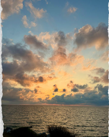 Sunrise over the Chesapeake Bay during the August 2025 healing retreat in Scotland, Maryland