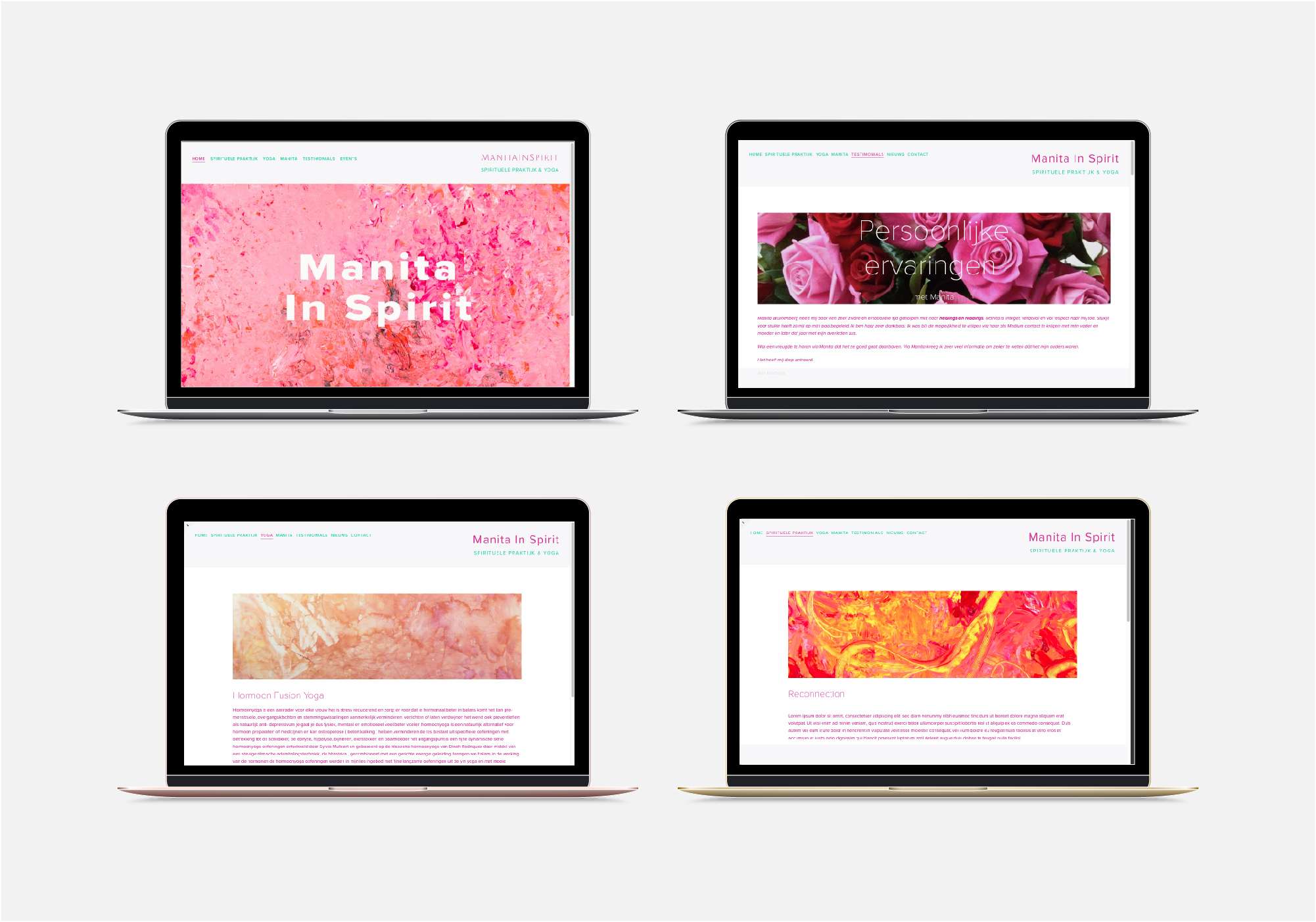 Website design, ManitaInSpirit
