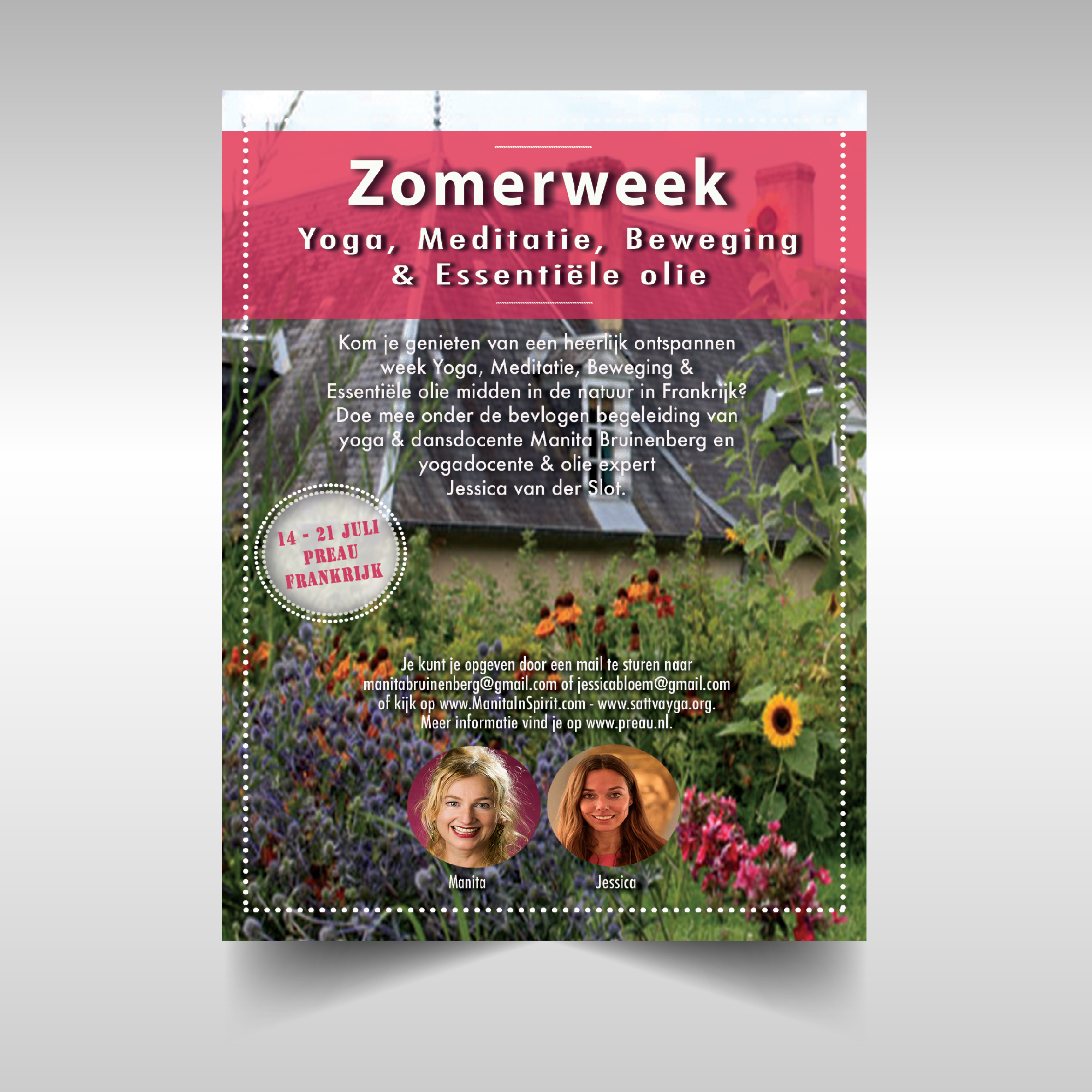 Flyer Zomerweek Preau Frankrijk