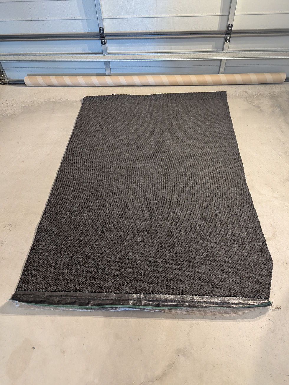 The offcut before being crafted into custom-sized mats