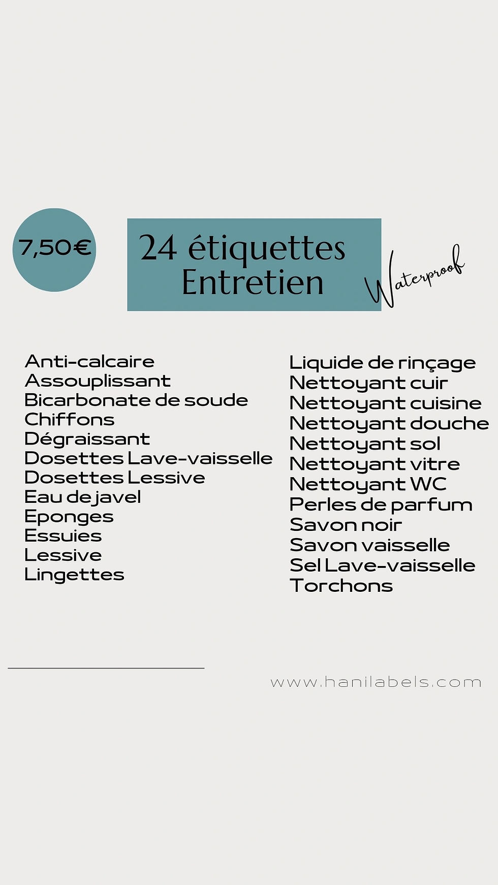 Miniature : 24 étiquettes Entretien