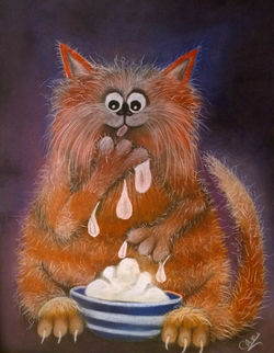 The cat who got the cream