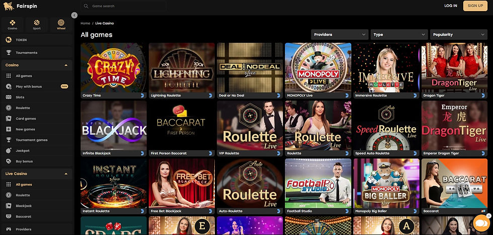 Online roulette, online poker, online blackjack and other games against real dealers, this is the place