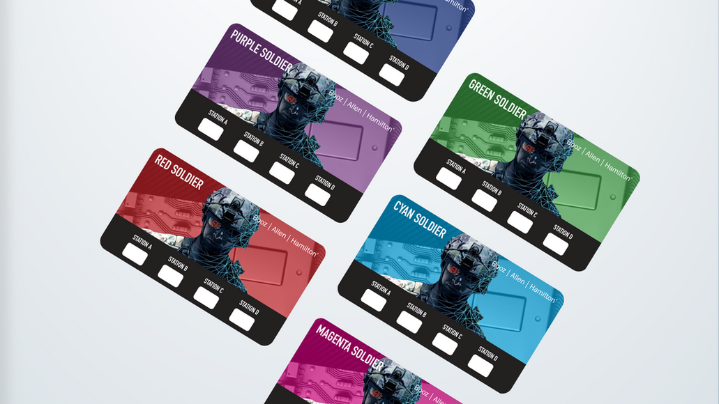 Booz Allen Soldier Testing Identification cards