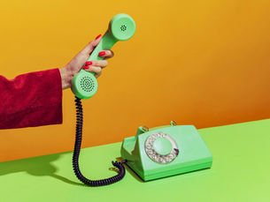 Someone holding a phone