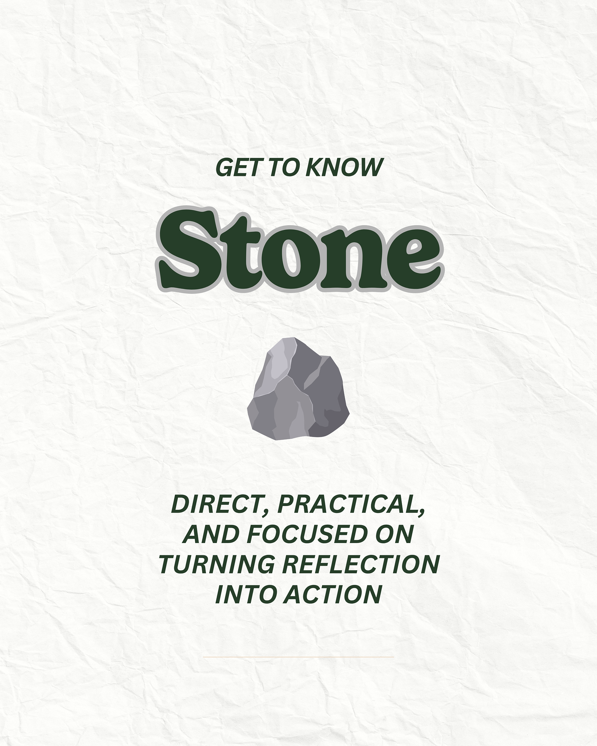 Get to know Stone - the pragmatist