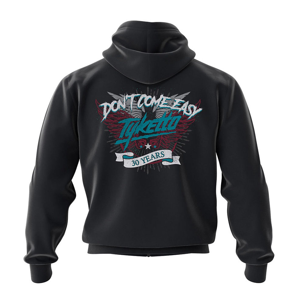 Don’t Come Easy Zipped Hoodie 1 back print