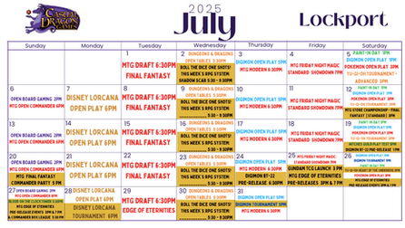 July 2025 Events Calendar - Lockport