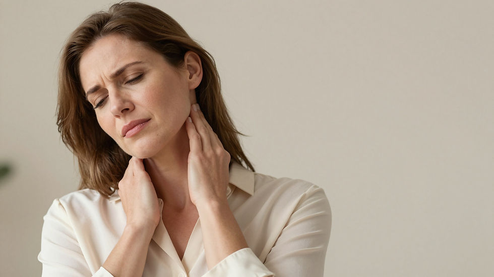woman with neck tension