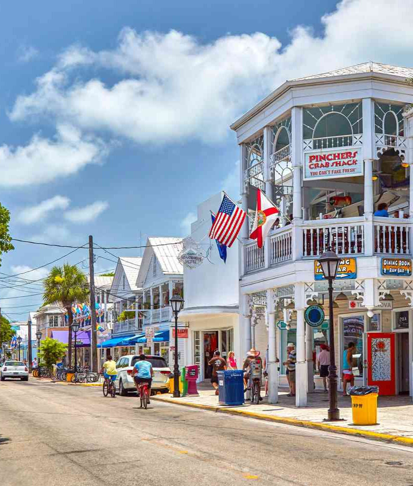Key West : l'île la plus au sud de la Floride, et sa célèbre Duval Street et son architecture typique