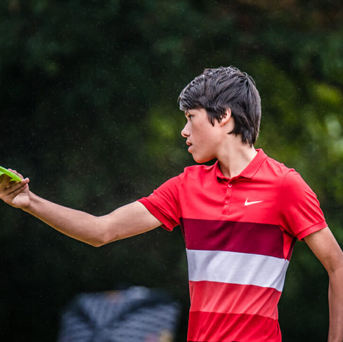 Young Anthony Barela, eyeing up a shot