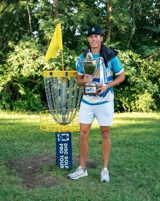 Anthony Barela celebrating his win at Des Moines Challenge 