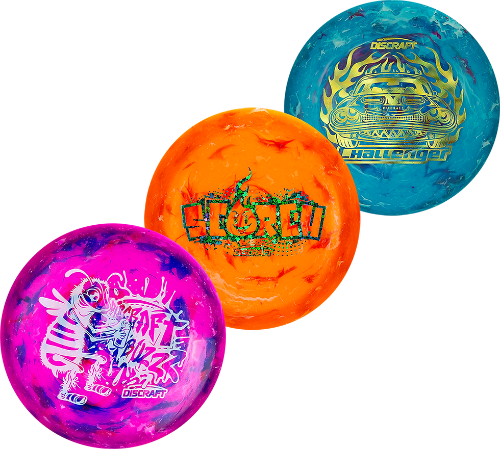 lightweight Buzzz disc golf midrange, beginner-friendly Jawbreaker plastic Buzzz, Discraft Buzzz under 130 grams, grippy lightweight disc for slower arm speeds, lightweight Challenger putter disc, soft Jawbreaker blend putter, Discraft Challenger for new disc golfers, understable lightweight putter, lightweight Scorch distance driver, beginner distance driver in Jawbreaker plastic, Discraft Scorch under 130 grams, easy throw lightweight disc golf driver