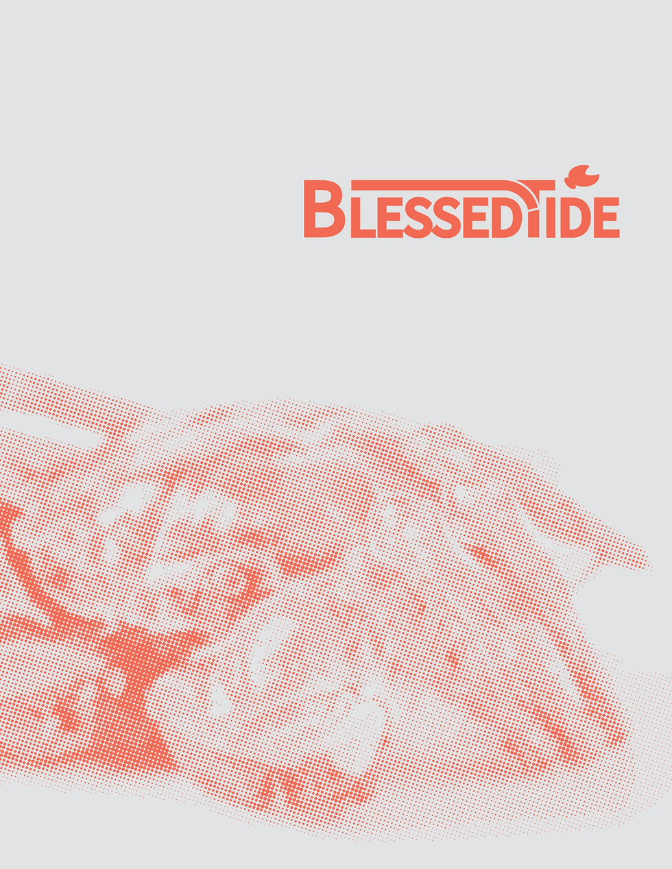 BlessedTide logo above a pop-art style crab.