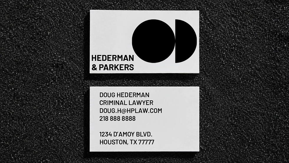 Business card for Doug Hederman, Criminal Lawyer