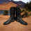 Thumbnail: Lucchese ElPaso Handmade Black Tegu Lizard L6965 8.5-D NEW SOLES/Heels 510-22216
