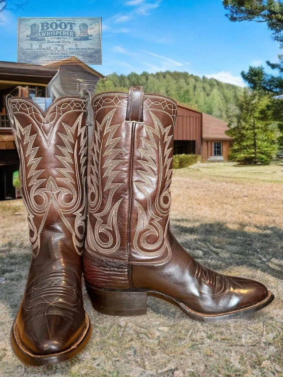 Thumbnail: Ray Jones RARE! Vintage Chocolate Santini Goat w/Shark Counter 8.5-EE 1185-80000