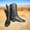 Thumbnail: Dan Post Black Dress Boots USA DP6530 Size 9.5-D Beautiful! 332-6547