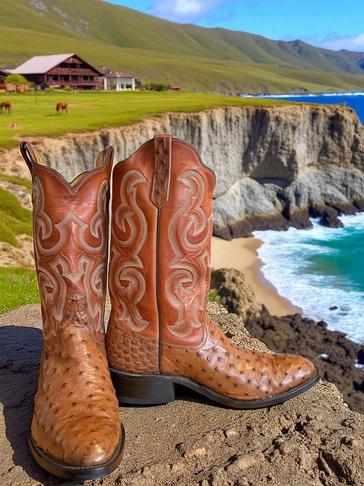 Thumbnail: Rios of Mercedes Vintage Brown FQ Ostrich 0390K Size 11-D RECRAFTED! 891-29391