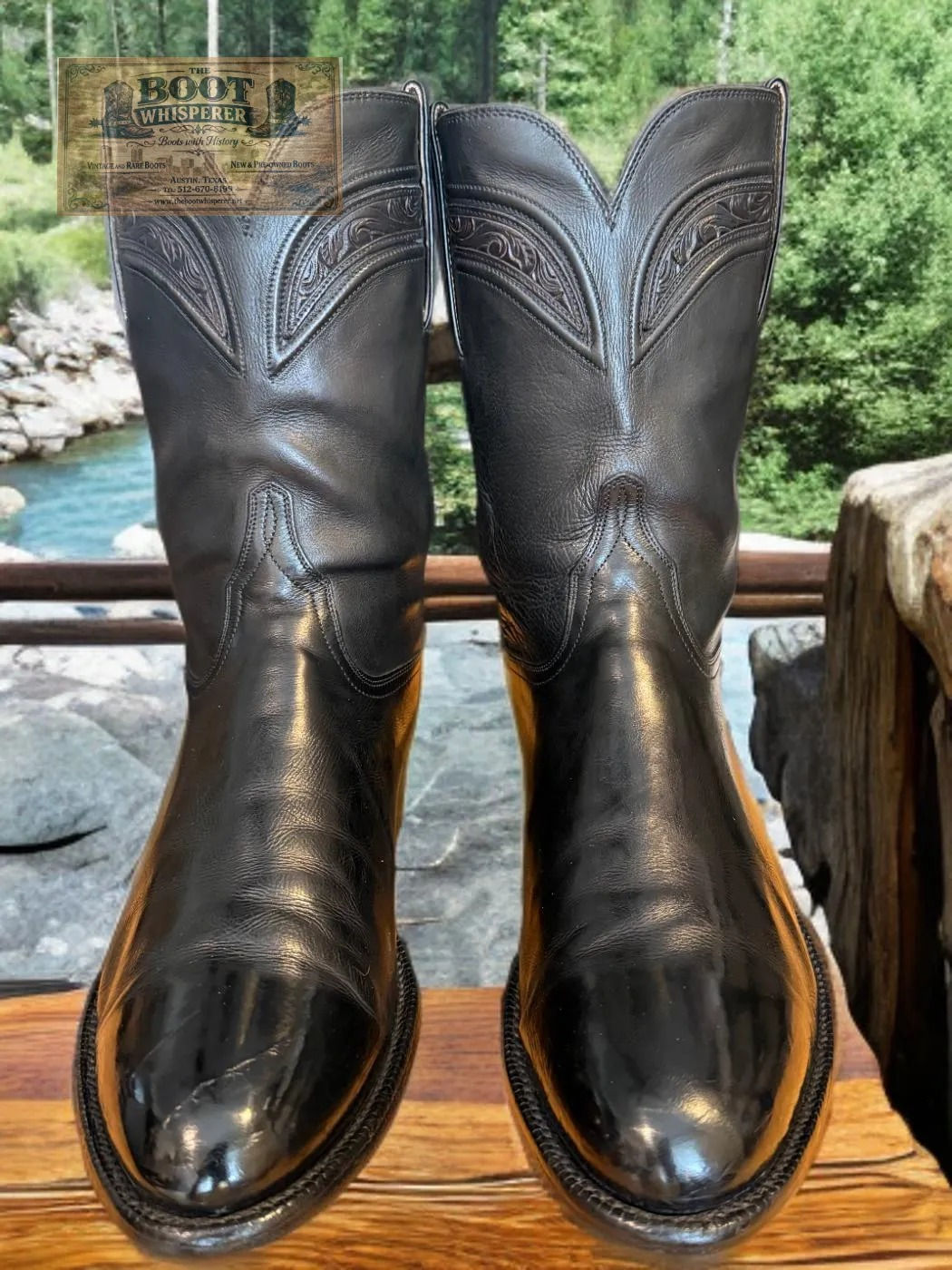 Lucchese Bootmaker Handmade USA GY3500.R9 Sumter Black Roper 1233-16364