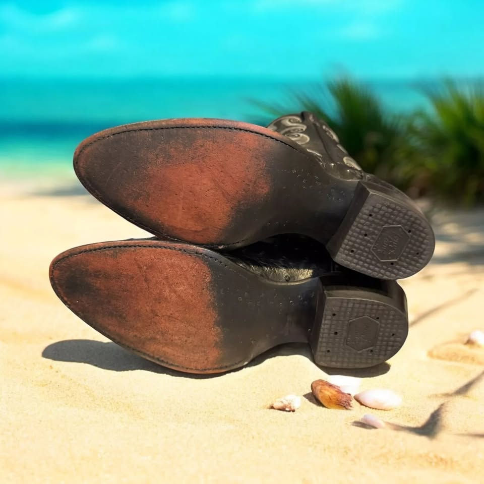 Thumbnail: Tony Lama Red Label Blk Full Quill Exotic Ostrich CZ882 11-D Fabulous! 366-12556